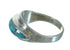 Sterling Silver Turquoise Inlay Ring Size 5-1/2 FX91669